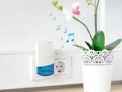 Infactory Klingel Mit Licht:Steckdosen-Funk-Klingel Mit Optischem Signal -Einrichtungsgeschäft nc5716 3