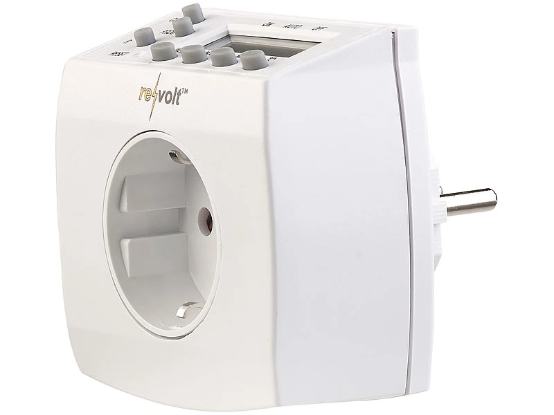 Revolt Steckdose Timer:2er-Set Kompakte Digitale Zeitschaltuhren Mit LCD-Display 4 Revolt Steckdose Timer:2er-Set Kompakte Digitale Zeitschaltuhren Mit LCD-Display – Bild 2