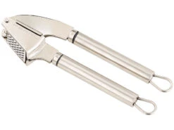 PEARL Knoblauchquetsche:2er-Set Massive XL-Edelstahl-Knoblauchpressen, Ausklappbare Loch-Siebe -Einrichtungsgeschäft nc5844 1