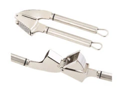 PEARL Knoblauchquetsche:2er-Set Massive XL-Edelstahl-Knoblauchpressen, Ausklappbare Loch-Siebe -Einrichtungsgeschäft nc5844 6