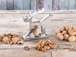 Rosenstein & Söhne Walnussknacker:Deko-Nussknacker "Elch" Aus Vollmetall, Glänzend Verchromt -Einrichtungsgeschäft nc5892 4