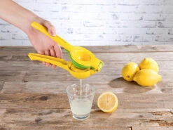 Rosenstein & Söhne Zitronenpresse Metall:2in1-Metall-Zitruspresse, 2 Schalen Für Zitronen & Limetten, Ø6&7,5cm -Einrichtungsgeschäft nc5896 11