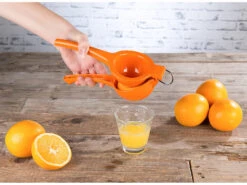 Rosenstein & Söhne Zitruspresse Hand:Manuelle Zitrus- & Saftpresse Aus Metall Für Orangen, Ø 8,5 Cm, Orange -Einrichtungsgeschäft nc5899 1