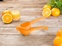 Rosenstein & Söhne Zitruspresse Hand:Manuelle Zitrus- & Saftpresse Aus Metall Für Orangen, Ø 8,5 Cm, Orange -Einrichtungsgeschäft nc5899 2