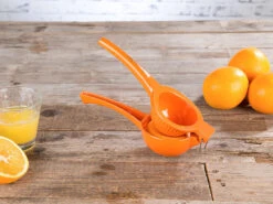 Rosenstein & Söhne Zitruspresse Hand:Manuelle Zitrus- & Saftpresse Aus Metall Für Orangen, Ø 8,5 Cm, Orange -Einrichtungsgeschäft nc5899 4