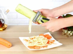 PEARL 2er-Set 2in1-Edelstahl-Schäler Mit 2 Pendelklingen Für Sparschäler -Einrichtungsgeschäft nc5902 3