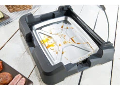 Rosenstein & Söhne Elektrogrill:XL-Tischgrill M. Glasdeckel, Keramik-beschichtete Grillplatte, 2.200 W -Einrichtungsgeschäft nc5918 12