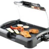 Rosenstein & Söhne Elektrogrill:XL-Tischgrill M. Glasdeckel, Keramik-beschichtete Grillplatte, 2.200 W -Einrichtungsgeschäft nc5918 14