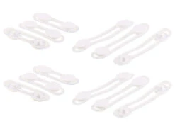 AGT Baby Sicherung:12er-Set Flexible Kinder-Sicherungen F. Türen &Schubladen, Transparent