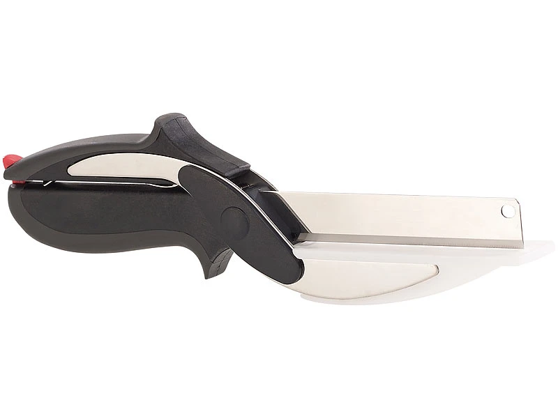 Rosenstein & Söhne Kräuterschere:4er-Set 2in1-Küchenschneider-Scheren Mit Messer Und Schneidebrett 10 Rosenstein & Söhne Kräuterschere:4er-Set 2in1-Küchenschneider-Scheren Mit Messer Und Schneidebrett – Bild 8