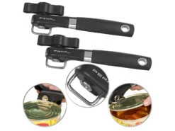 PEARL Dosenoeffner:2er-Set Sicherheits-Dosenöffner, Edelstahl-Klinge, Wiederverschließbar