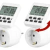 Revolt Steckdose Mit Timer:2er-Set Digitale Zeitschaltuhren Mit 180° Rotierbarem LCD-Display