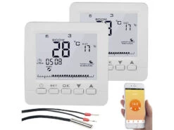 Revolt Wandthermostat:2er-Set WLAN-Thermostate Für Fußbodenheizung, Für Siri, Alexa & GA -Einrichtungsgeschäft nc7756 6