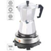 Rosenstein & Söhne Mini Heizplatte:Elektrische Mini-Einzel-Kochplatte & Espresso-Kocher, 500 W, 6 Tassen -Einrichtungsgeschäft nc7942 14