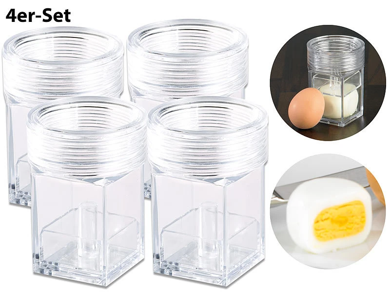 Infactory Eierformer:4er-Set Würfel-Ei-Maschinen Für Eckige Eier 3 Infactory Eierformer:4er-Set Würfel-Ei-Maschinen Für Eckige Eier