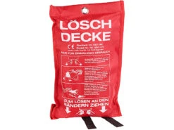 Semptec Löschdecke:Glasfaser-Feuerlöschdecke, 100 X 100 Cm