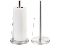 PEARL Küchenrollenständer:2er-Set Küchenrollen-Halter Aus Edelstahl Mit Praktischem Abroll-Stopp