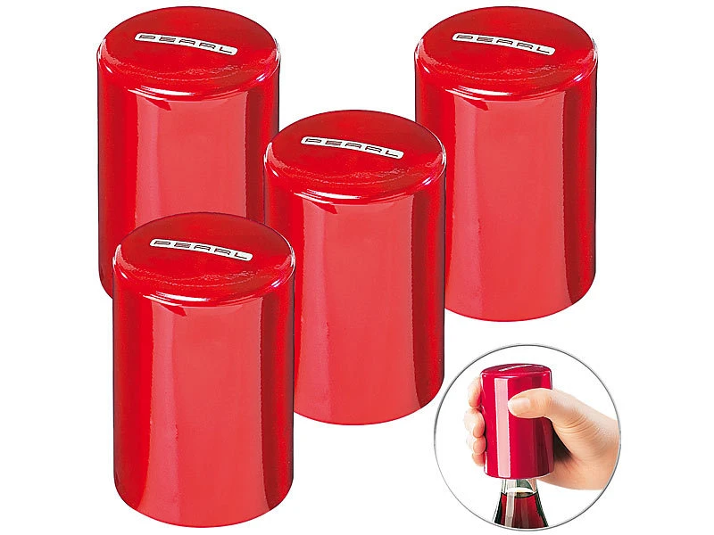 PEARL Bieröffner:4er-Set Ultrapraktische Flaschenöffner "push2open" (Kapselheber) 3 PEARL Bieröffner:4er-Set Ultrapraktische Flaschenöffner "push2open" (Kapselheber)