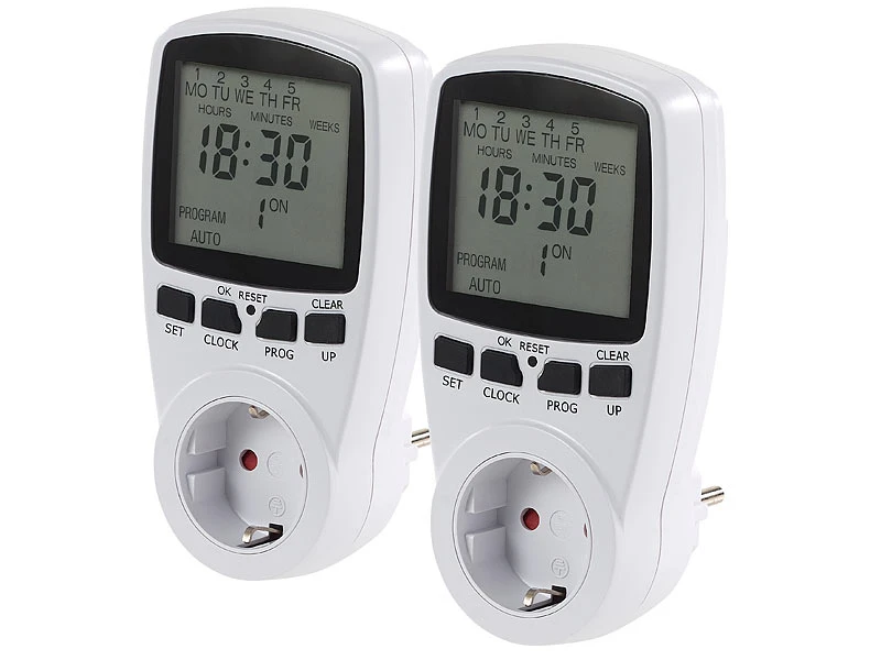 Revolt Zeitschaltuhr Steckdose:2er-Set Digitale Zeitschaltuhren Mit XXL-Display 3 Revolt Zeitschaltuhr Steckdose:2er-Set Digitale Zeitschaltuhren Mit XXL-Display