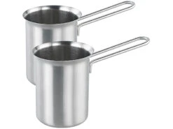 Cucina Di Modena Kännchen:2er-Set Aufschäum-Milchkännchen Aus Edelstahl, Je 0,3l