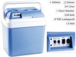 Xcase Auto Kühlbox:Thermoelektrische Kühl- Und Wärmebox, 24 L, 12- & 230-V-Anschluss