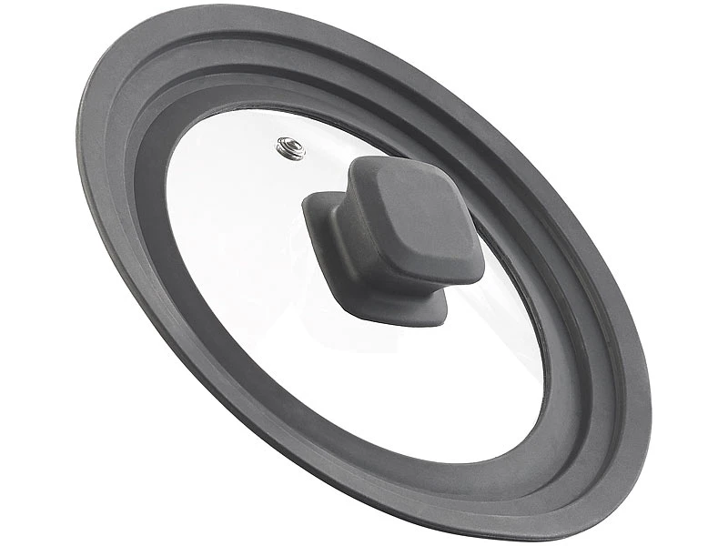 Rosenstein & Söhne Pfannendeckel:3er-Set Universal-Silikonrand-Glasdeckel Für Ø 16 - 28 Cm 9 Rosenstein & Söhne Pfannendeckel:3er-Set Universal-Silikonrand-Glasdeckel Für Ø 16 - 28 Cm – Bild 7