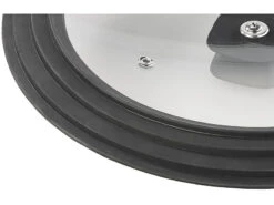 Rosenstein & Söhne Pfannen-Zubehör:2er-Set Universal-Glasdeckel Mit Silikonrand (24 - 28 Cm) -Einrichtungsgeschäft nx1342 2