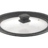 Rosenstein & Söhne Pfannendeckel Universal:Universal-Silikonrand-Glasdeckel Für Töpfe & Pfannen Mit Ø 24 - 28 Cm