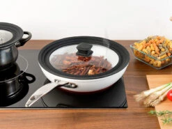 Rosenstein & Söhne Pfannendeckel Universal:Universal-Silikonrand-Glasdeckel Für Töpfe & Pfannen Mit Ø 24 - 28 Cm 9 Rosenstein & Söhne Pfannendeckel Universal:Universal-Silikonrand-Glasdeckel Für Töpfe & Pfannen Mit Ø 24 - 28 Cm -Einrichtungsgeschäft nx1342 4 2