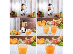 Rosenstein & Söhne Standmixer:2in1-Vakuum-Mixer Mit 3 Stufen & 4 Klingen, 700 Ml, BPA-frei, 300 Watt -Einrichtungsgeschäft nx1354 12 1