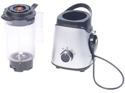 Rosenstein & Söhne Standmixer:2in1-Vakuum-Mixer Mit 3 Stufen & 4 Klingen, 700 Ml, BPA-frei, 300 Watt -Einrichtungsgeschäft nx1354 3 1