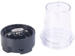 Rosenstein & Söhne Mixer Mit Vakuumpumpe:Mahl-Aufsatz Mit Edelstahl-Klinge Und Becher Für 2in1-Vakuum-Mixer -Einrichtungsgeschäft nx1356 2