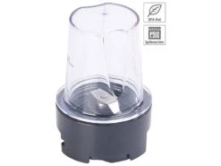 Rosenstein & Söhne Mixer Mit Vakuumpumpe:Mahl-Aufsatz Mit Edelstahl-Klinge Und Becher Für 2in1-Vakuum-Mixer