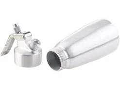 Rosenstein & Söhne Sahnesiphon:Sahnespender Für Schlagsahne, Cremes Und Soßen, 250 Ml, 3 Aufsätze -Einrichtungsgeschäft nx1360 0