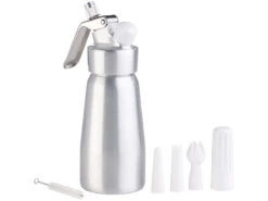 Rosenstein & Söhne Sahnesiphon:Sahnespender Für Schlagsahne, Cremes Und Soßen, 250 Ml, 3 Aufsätze -Einrichtungsgeschäft nx1360 6