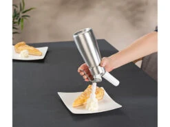 Rosenstein & Söhne Sahnesiphon:Sahnespender Für Schlagsahne, Cremes Und Soßen, 250 Ml, 3 Aufsätze -Einrichtungsgeschäft nx1360 7