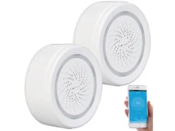 VisorTech Elesion Sirene:2er-Set Alarm-Sirene Mit WLAN & App, Komp. Zu Alexa & Google Assistant 17 VisorTech Elesion Sirene:2er-Set Alarm-Sirene Mit WLAN & App, Komp. Zu Alexa & Google Assistant -Einrichtungsgeschäft nx1398 17
