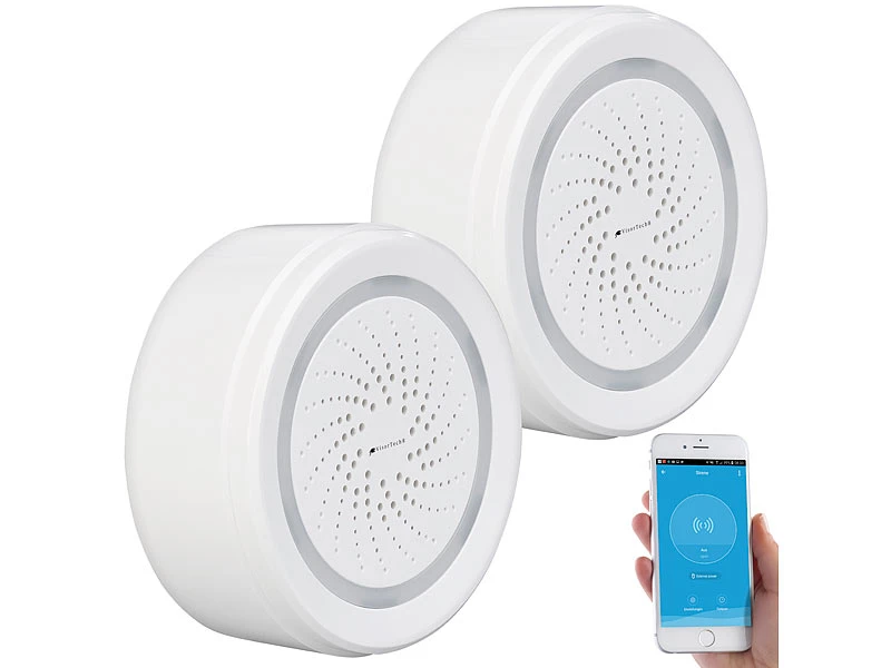 VisorTech Elesion Sirene:2er-Set Alarm-Sirene Mit WLAN & App, Komp. Zu Alexa & Google Assistant 5 VisorTech Elesion Sirene:2er-Set Alarm-Sirene Mit WLAN & App, Komp. Zu Alexa & Google Assistant – Bild 3