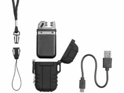 PEARL Plasma Feuerzeug:Elektronisches Feuerzeug Mit Doppeltem Lichtbogen, Akku, IP56, Schwarz -Einrichtungsgeschäft nx1429 3