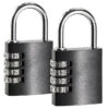 PEARL Vorhängezahlenschloss:2er-Set Vorhängeschlösser Aus Aluminium, Mit 4-stelligem Zahlencode -Einrichtungsgeschäft nx1564 2