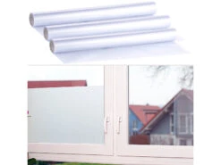 Infactory Scheibenfolie:3er-Ser Statisch Haftende Milchglas-Sichtschutz-Folien, Je 45 X 200 Cm