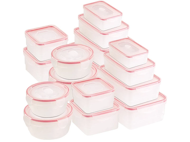 Rosenstein & Söhne Dosen Set:2er-Set 8 Frischhaltedosen-Set Mit Clip-Deckel, BPA-frei 4 Rosenstein & Söhne Dosen Set:2er-Set 8 Frischhaltedosen-Set Mit Clip-Deckel, BPA-frei – Bild 2