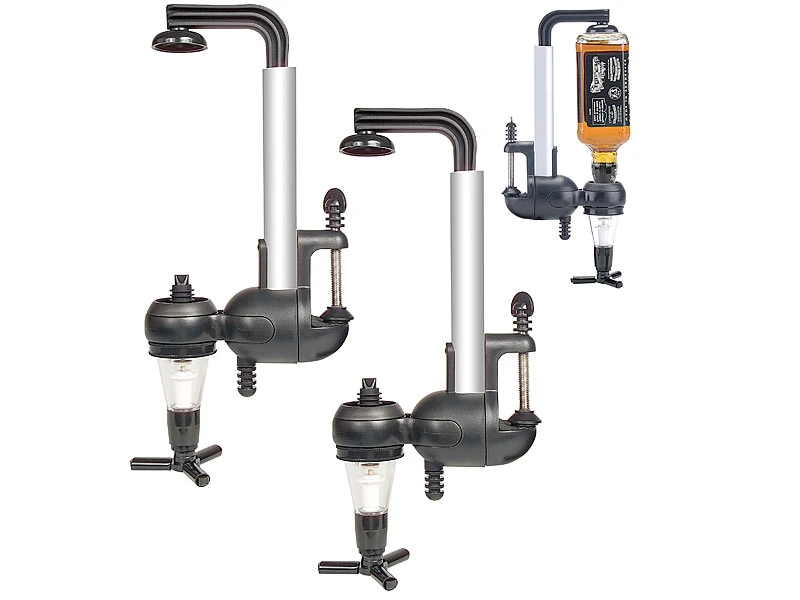 Infactory Schnapsportionierer Wand:2er-Set Flaschenhalter Mit Portionierer Für 3 Cl 3 Infactory Schnapsportionierer Wand:2er-Set Flaschenhalter Mit Portionierer Für 3 Cl