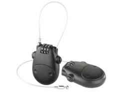 AGT Kabelschloss:2er-Set Reise-Sicherheits-Zahlenschloss, Ausziehbares 80-cm-Drahtseil