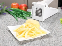 Rosenstein & Söhne Zwiebelschneider:Pommes- Und Gemüseschneider Mit Abnehmbarem Schneide-Gitter -Einrichtungsgeschäft nx3182 6