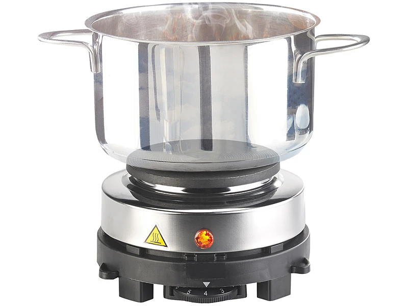 Rosenstein & Söhne Mini Herdplatte:Elektrische Mini-Einzel-Kochplatte, Stufenlos, 500 Watt, Ø 10 Cm 3 Rosenstein & Söhne Mini Herdplatte:Elektrische Mini-Einzel-Kochplatte, Stufenlos, 500 Watt, Ø 10 Cm