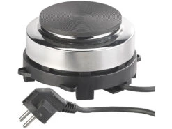 Rosenstein & Söhne Herdplatte:Elektrische Mini-Einzel-Kochplatte & Espresso-Kocher, 500 W, 3 Tassen -Einrichtungsgeschäft nx3195 3 1