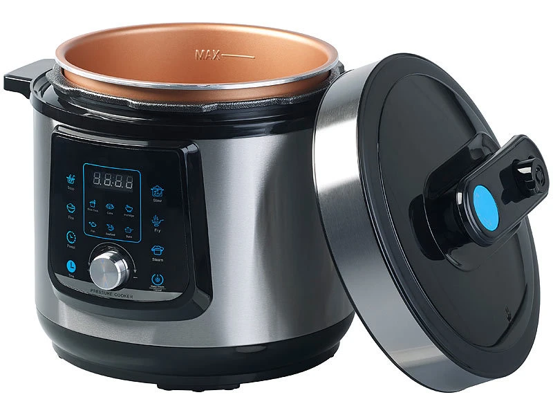 Sichler Programmierbarer 11in1-Schnellkochtopf, 5 L, 1.000 W,Versandrückläufer 5 Sichler Programmierbarer 11in1-Schnellkochtopf, 5 L, 1.000 W,Versandrückläufer – Bild 3