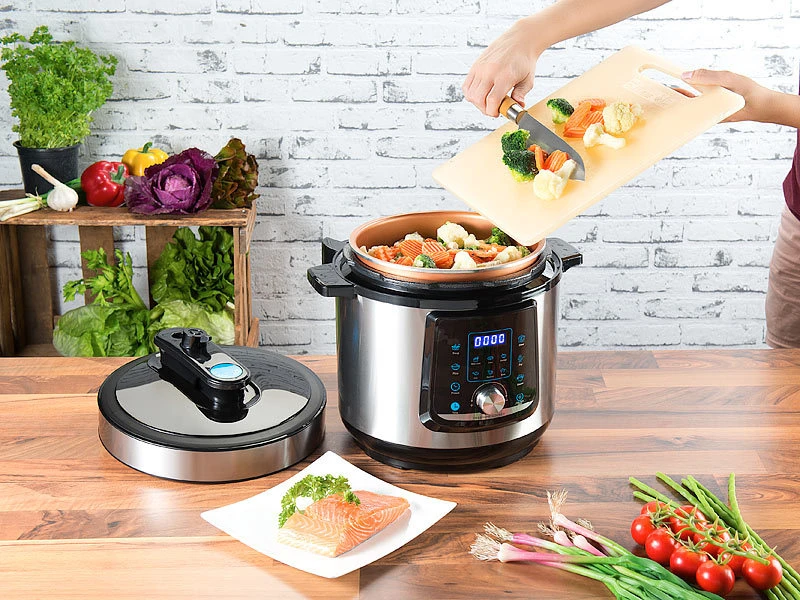 Sichler Programmierbarer 11in1-Schnellkochtopf, 5 L, 1.000 W,Versandrückläufer 12 Sichler Programmierbarer 11in1-Schnellkochtopf, 5 L, 1.000 W,Versandrückläufer – Bild 10