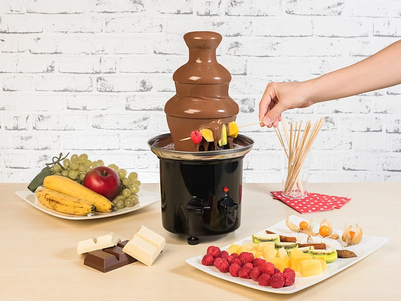 Rosenstein & Söhne Schokofondue Brunnen:Schokoladen-Brunnen Mit 2 Ebenen, 275 Watt 6 Rosenstein & Söhne Schokofondue Brunnen:Schokoladen-Brunnen Mit 2 Ebenen, 275 Watt – Bild 4
